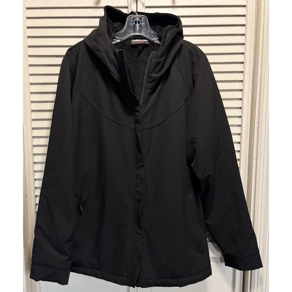 Kirkland Sherpa Lined Winter Jacket Zip Up Hood Size XXL Pockets EUC
